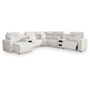  Manufacturer Color_Stone  -- ModMax II 65907S20 7 pc Power Reclining Sectional with Chaise and Audio Consoles IMAGE 1