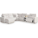 Manufacturer Color_Stone  -- ModMax II 65907S29 6 pc Reclining Sectional with Chaise and Audio Console IMAGE 1