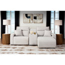  Manufacturer Color_Stone  -- ModMax II 65907S4 3 pc Power Reclining Sectional with Chaise and Console IMAGE 1
