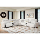  Manufacturer Color_Stone  -- ModMax II 65907S9 7 pc Power Reclining Sectional with Chaise and Audio Consoles IMAGE 2