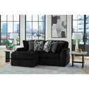  Manufacturer Color_Onyx  -- Signature Design by Ashley Midnight Madness Fabric 2 pc Sectional IMAGE 3