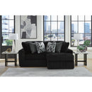 Manufacturer Color_Onyx  -- Signature Design by Ashley Midnight Madness Fabric 2 pc Sectional IMAGE 2