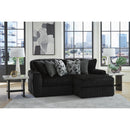  Manufacturer Color_Onyx  -- Signature Design by Ashley Midnight Madness Fabric 2 pc Sectional IMAGE 3