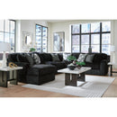  Manufacturer Color_Onyx  -- Signature Design by Ashley Midnight Madness Fabric pc Sectional IMAGE 3