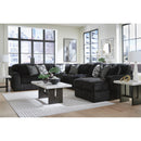  Manufacturer Color_Onyx  -- Signature Design by Ashley Midnight Madness Fabric 6 pc Sectional IMAGE 3