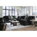  Manufacturer Color_Onyx  -- Signature Design by Ashley Midnight Madness Fabric 6 pc Sectional IMAGE 4