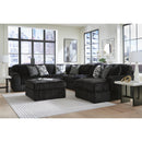  Manufacturer Color_Onyx  -- Signature Design by Ashley Midnight Madness Fabric 6 pc Sectional IMAGE 5
