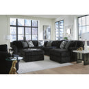  Manufacturer Color_Onyx  -- Signature Design by Ashley Midnight Madness Fabric 6 pc Sectional IMAGE 6