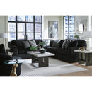  Manufacturer Color_Onyx  -- Signature Design by Ashley Midnight Madness Fabric 5 pc Sectional IMAGE 4