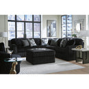  Manufacturer Color_Onyx  -- Signature Design by Ashley Midnight Madness Fabric 5 pc Sectional IMAGE 6
