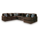  Manufacturer Color_Chocolate  -- Midnight-Madness 98104S24 6 pc Sectional with Chaise IMAGE 1