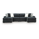  Signature Design by Ashley Midnight-Madness 98105S19 4 pc Double Chaise Sectional IMAGE 1