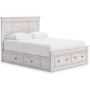  Size_Queen  -- Signature Design by Ashley Makidern Panel Bed with Storage IMAGE 1
