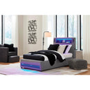  Size_Twin  -- Verishaw PCB2721B23 Twin Upholstered Bed IMAGE 10