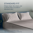  Tempur-Pedic TEMPUR Luxe Egyptian Cotton Sheet Set Cool Gray (Twin) IMAGE 11