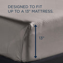  Tempur-Pedic TEMPUR Luxe Egyptian Cotton Sheet Set Cool Gray (Twin XL) IMAGE 3