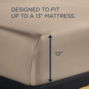  Tempur-Pedic TEMPUR Luxe Egyptian Cotton Sheet Set Sandstone (Split King) IMAGE 3