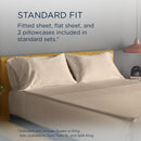  Tempur-Pedic TEMPUR Luxe Egyptian Cotton Sheet Set Sandstone (Twin XL) IMAGE 11