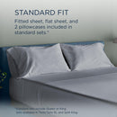  Tempur-Pedic TEMPUR Luxe Egyptian Cotton Sheet Set Silver Mist (Full) IMAGE 11