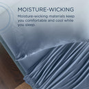  Tempur-Pedic TEMPUR Rayon from Bamboo Sheet Set Vintage Indigo (Split King) IMAGE 7