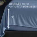  Tempur-Pedic TEMPUR Rayon from Bamboo Sheet Set Vintage Indigo (California King ) IMAGE 3