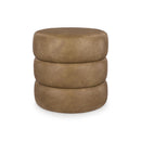  Manufacturer Color_Caramel  -- Signature Design by Ashley Ummi Leather Look Ottoman IMAGE 1
