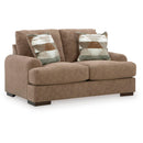  Manufacturer Color_Pecan  -- Signature Design by Ashley Jayne Park Stationary Fabric Loveseat IMAGE 1