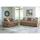  Manufacturer Color_Pecan  -- Signature Design by Ashley Jayne Park Stationary Fabric Loveseat IMAGE 5