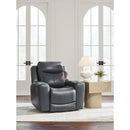  Manufacturer Color_Admiral  -- Signature Design by Ashley Next Move Power Leather Match Recliner IMAGE 6