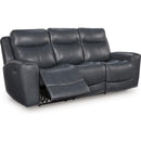  Manufacturer Color_Admiral  -- Signature Design by Ashley Next Move Power Reclining Leather Match Sofa IMAGE 2