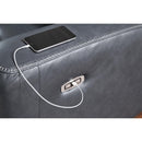  Manufacturer Color_Admiral  -- Signature Design by Ashley Next Move Power Reclining Leather Match Loveseat with Console IMAGE 5