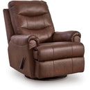 Manufacturer Color_Espresso  -- Signature Design by Ashley Flynwood Swivel Glider Leather Match Recliner IMAGE 1