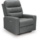  Manufacturer Color_Tideon  -- Signature Design by Ashley Pennacle Pier Power Leather Match Recliner IMAGE 1