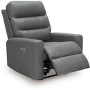  Manufacturer Color_Tideon  -- Signature Design by Ashley Pennacle Pier Power Leather Match Recliner IMAGE 2