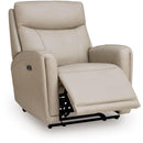  Manufacturer Color_Bone  -- Signature Design by Ashley Pincara Power Leather Match Recliner IMAGE 2