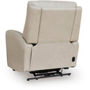 Manufacturer Color_Bone  -- Signature Design by Ashley Pincara Power Leather Match Recliner IMAGE 4