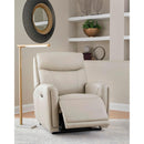  Manufacturer Color_Bone  -- Signature Design by Ashley Pincara Power Leather Match Recliner IMAGE 6