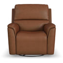  Flexsteel Henry Power Swivel Glider Leather Recliner Henry 1041-53P5-94672 Power Recliner - Caramel IMAGE 3