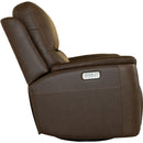  Flexsteel Henry Power Swivel Glider Leather Recliner Henry 1041-53P5-94672 Power Recliner - Burnt Umber IMAGE 4
