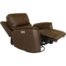  Flexsteel Henry Power Swivel Glider Leather Recliner Henry 1041-53P5-94672 Power Recliner - Burnt Umber IMAGE 6