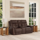  Flexsteel Ranger Power Reclining Leather Loveseat with Console 1640-64P5-43970 IMAGE 2