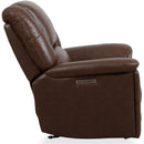  Flexsteel Plush Tavern Power Glider Leather Recliner Q3432-54P3-73770 IMAGE 4