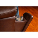  Flexsteel Plush Tavern Power Glider Leather Recliner Q3432-54P3-73770 IMAGE 5